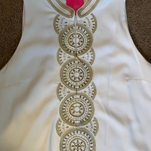 White and gold Lilly Pulitzer dress